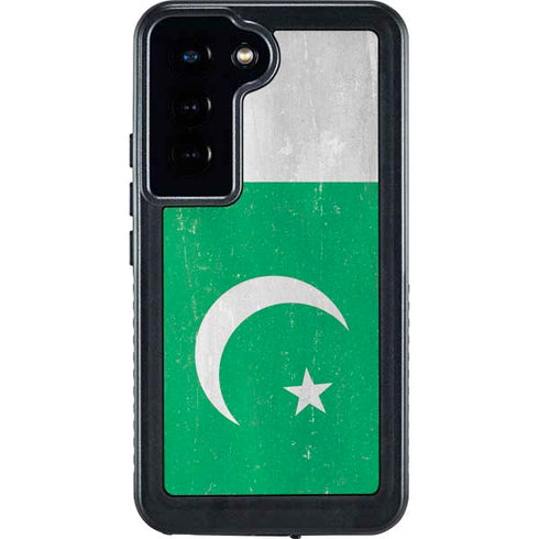 Pakistan Flag Distressed Galaxy S23 Waterproof Case